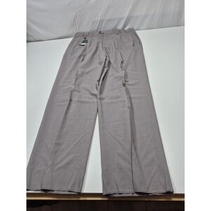 Zanieri Dress Pants Mens 42x36 Gray Wool Pleated Classic Unhemmed Italy NWT FLAW
